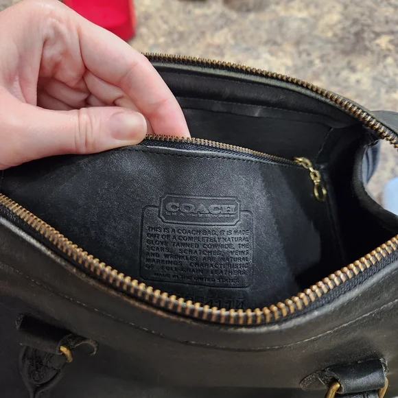 Vintage Coach Black SATCHEL Leather Bag - Picture 8 of 15